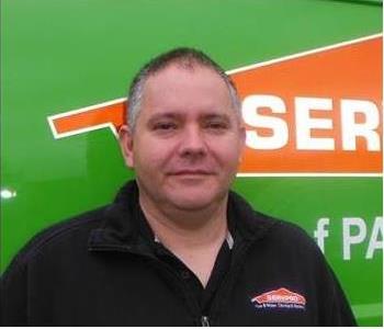 A male SERVPRO employee. 