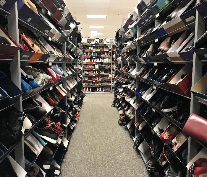 Shoe store aisle